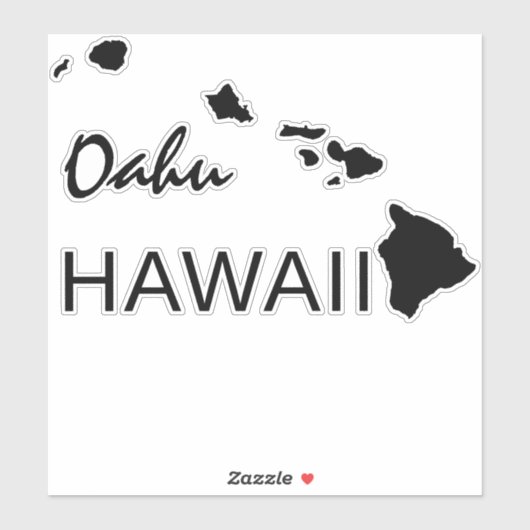 OAHU - HAWAII-EILANDEN STICKER (Vel)