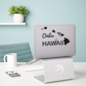 OAHU - HAWAII-EILANDEN STICKER (Laptop op bureau)
