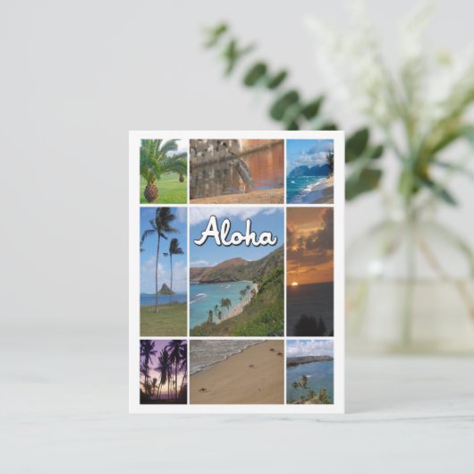 Oahu, Hawaii Foto Collage Briefkaart (Staand voorkant)
