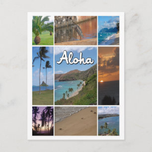 Oahu, Hawaii Foto Collage Briefkaart