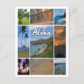 Oahu, Hawaii Foto Collage Briefkaart (Voorkant)