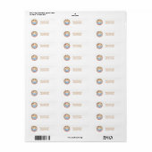 Oahu Hawaii hibiscus vakantie retour adres labels (Full Sheet)