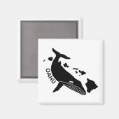 Oahu - Hawaii Islands Humpback Magnet (Voorkant / Achterkant)