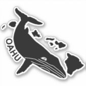 Oahu - Hawaii Islands Humpback Sticker (Voorkant)