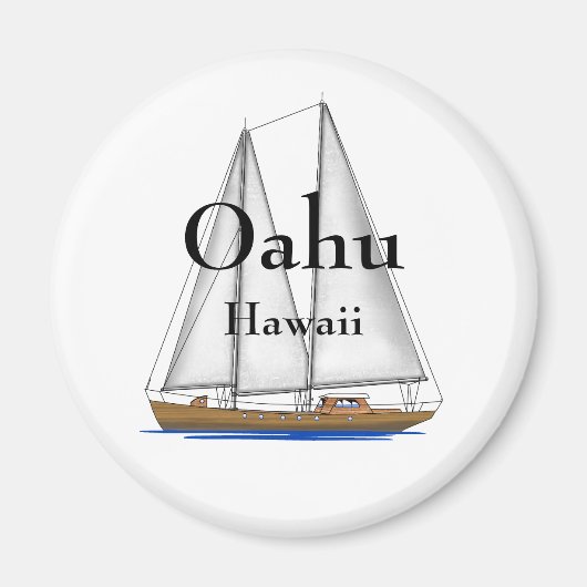 Oahu Hawaii Magneet (Voorkant)