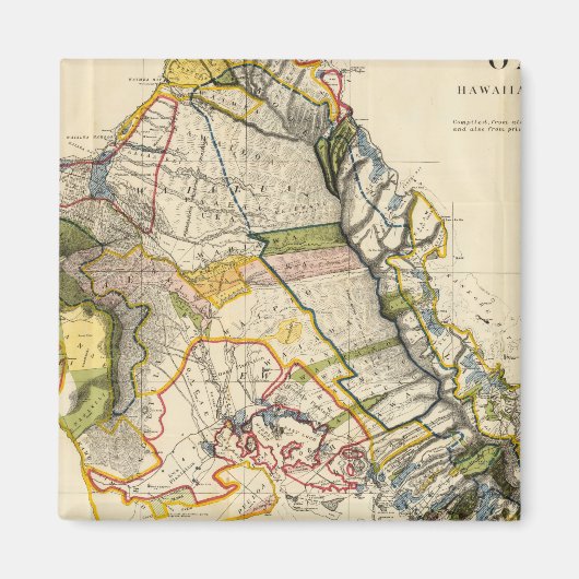 Oahu, Hawaii Magneet (Voorkant)