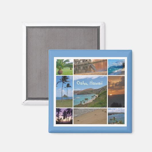 Oahu, Hawaii Magneet (Voorkant / Achterkant)