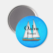 Oahu Hawaii Magneet (Voorkant / Achterkant)