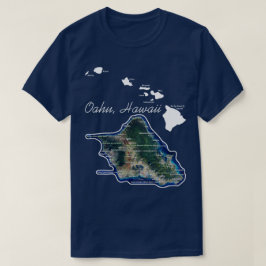 Oahu Hawaii met Hawaïaanse eilanden T-shirt
