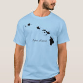 Oahu Hawaii met Hawaïaanse eilanden T-shirt (Voorkant)