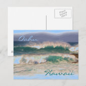 Oahu Hawaii North Shore briefkaart (Voorkant / Achterkant)
