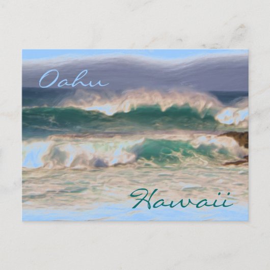 Oahu Hawaii North Shore briefkaart (Voorkant)
