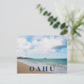 Oahu Hawaii Ocean Waves & Beach Briefkaart (Staand voorkant)