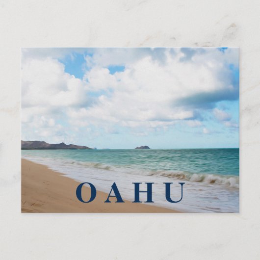 Oahu Hawaii Ocean Waves & Beach Briefkaart (Voorkant)