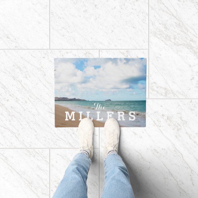 Oahu Hawaii Ocean Waves & Beach Deurmat (Binnen)