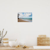 Oahu Hawaii Ocean Waves & Beach Poster (Keuken)