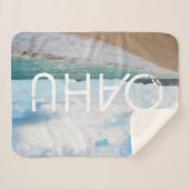 Oahu Hawaii Ocean Waves & Beach Sherpa Deken (Voorkant (horizontaal))