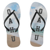 Oahu Hawaii Ocean Waves & Beach Teenslippers (Voetbed)