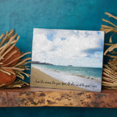 Oahu Hawaii Oil Paint Print & Quote Fotoplaat (Zijkant)