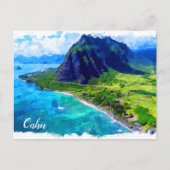 Oahu Hawaii Panorama Uitzicht Beach Briefkaart (Voorkant)