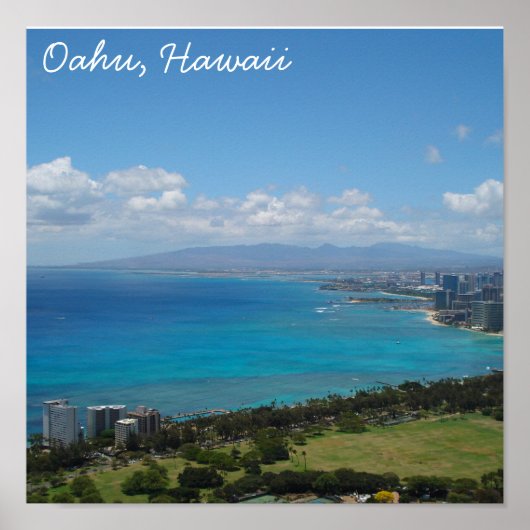 Oahu, Hawaii Poster (Voorkant)