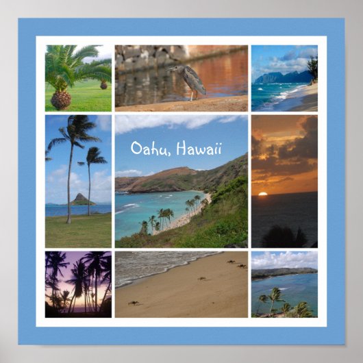 Oahu, Hawaii Poster (Voorkant)