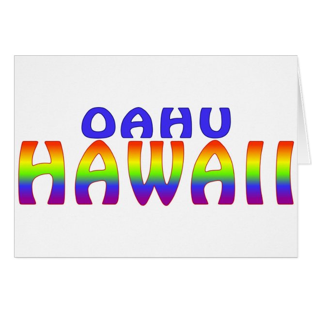 Oahu Hawaii regenboogwoorden (Voorkant Horizontaal)