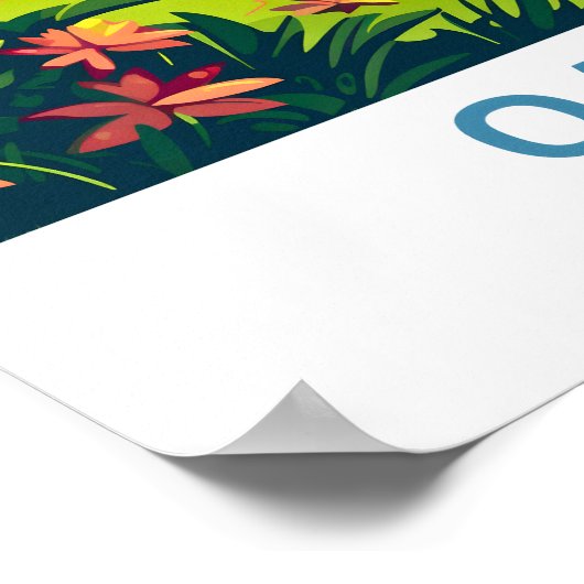 Oahu Hawaii Reisprint Poster (Hoek)