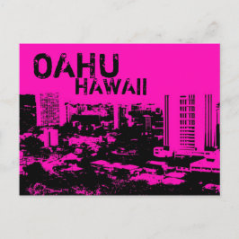 Oahu Hawaii roze punk kunst stad design briefkaart