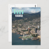 Oahu, Hawaii Travel Briefkaart (Voorkant / Achterkant)