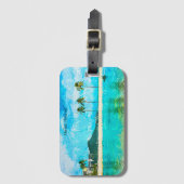  Oahu Hawaii Travel Island Paradise Bagagelabel (Voorkant (verticaal))