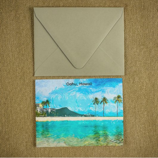  Oahu Hawaii Travel Island Paradise Briefkaart