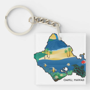 Oahu Hawaii Turtle Sleutelhanger