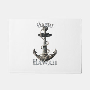 Oahu Hawaii Vacation Nautical Anchor Sailing Deurmat