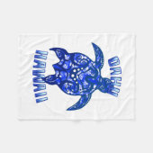 Oahu Hawaii Vacation Tribal Turtle Fleece Deken (Voorkant (Horizontaal))