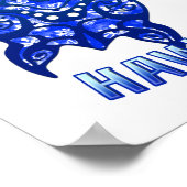 Oahu Hawaii Vacation Tribal Turtle Poster (Hoek)