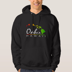 OAHU Hawaii (vervormd ontwerp) Hoodie