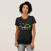 OAHU Hawaii (vervormd ontwerp) T-shirt (Voorkant volledig)