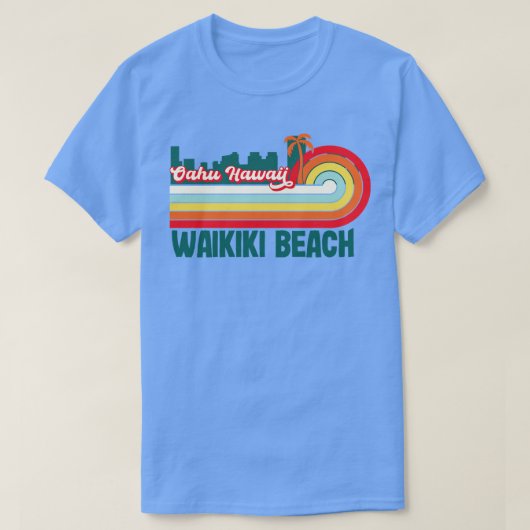 Oahu Hawaii Waikiki TShirt (Design voorkant)