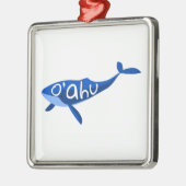O'ahu Hawaii Whale Metalen Ornament (Links)