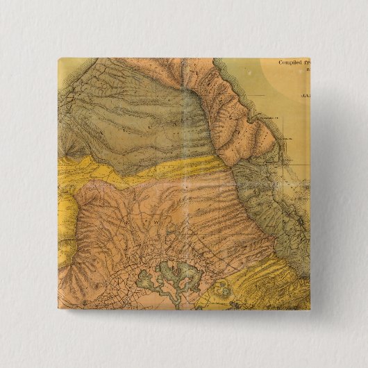 Oahu, Hawaiiaanse eilanden Vierkante Button 5,1 Cm (Voorkant)