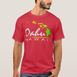 Oahu Hawaiian Eilanden noodlijdende design T-shirt