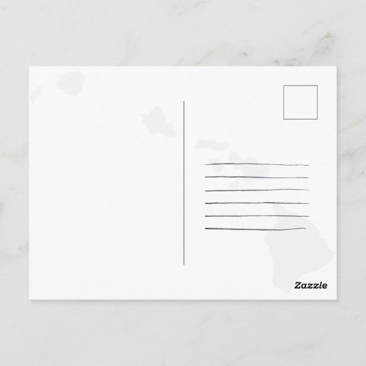 Oahu Island Hawaii Retro Palm Trees 60s Souvenirs Briefkaart (Achterkant)