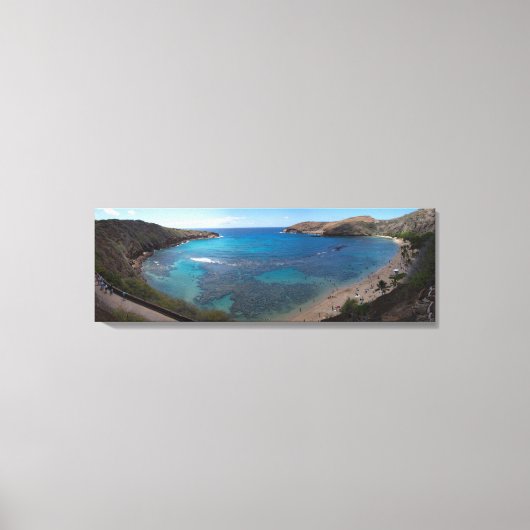 Oahu Oceaan Panoramisch Canvas Afdruk (Voorkant)