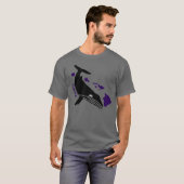 Oahu - Paarse Hawaii Islands Humpback T-shirt (Voorkant volledig)