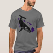 Oahu - Paarse Hawaii Islands Humpback T-shirt (Voorkant)