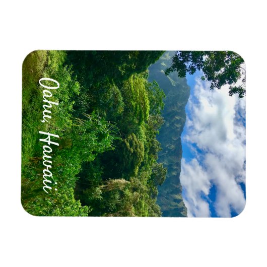 Oahu, regenwoud Hawaii Magneet (Horizontaal)