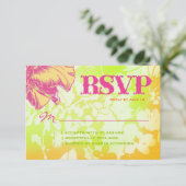 OAHU RSVP Floral Linen Paper (Staand voorkant)
