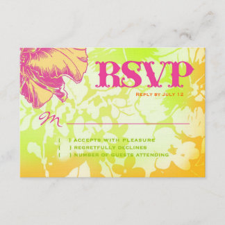 OAHU RSVP Floral Linen Paper Kaartje
