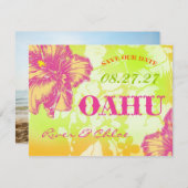 OAHU sparen de Datum Save The Date (Voorkant / Achterkant)